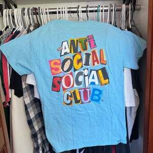 Anti Social Social Club Torn Pages Of Our Story T-Shirt in Light Blue
